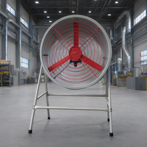CBF 400 <b>Pedestal</b> Mounted Explosion Proof Axial Flow Industrial Ventilation <b>Fan</b> Carbon Steel - Product Image 2