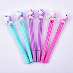 Carino Kawaii Testa di Silice Luce Scherza il Regalo Della Novità Neutro sfera <span class=keywords><strong>Unicorno</strong></span> Penna - Product Image 1