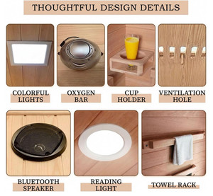 <span class=keywords><strong>Sauna</strong></span> Interior Tradicional Personalizada para 1 Persona, Fabricada con Madera de Hemlock Canadiense Centenario, con Bluetooth - Product Image 5
