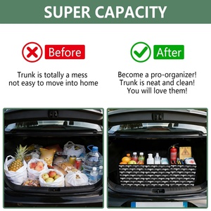 Hawaii Iwa Birds Custom Design Weekend Getaway Trunk Car Organizer Reusable Grocery <b>Bags</b> <b>Foldable</b> Large Utility Tote <b>Bag</b> - Product Image 4