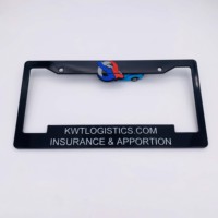 Özel Logo Şekilli Plakalık Çerçevesi 2 Delikli İnce Kenarlı Plakalık Tutucu Kişiselleştirilmiş Kapak