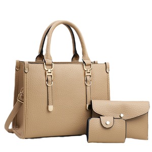 Nouveau style 3 pièces ensemble Simple décontracté fourre-tout sacs à <span class=keywords><strong>main</strong></span> de <span class=keywords><strong>travail</strong></span> pour les femmes grande capacité Lichee motif <span class=keywords><strong>sac</strong></span> ensemble - Product Image 5