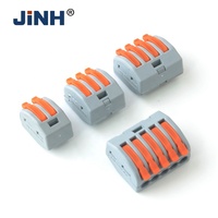 JINH Universelle Elektrische Federklemmen Schnellverbinder Hebelkabelverbinder für Lichtleisten
