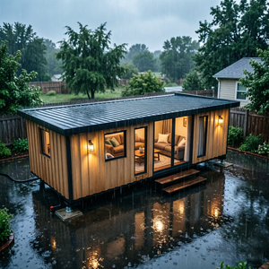 Cabane préfabriquée pour invités avec jardin, pièce de réception fermée pour protéger les discussions professionnelles confidentielles - Product Image 6