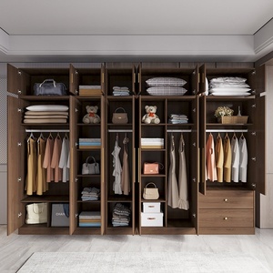 Armario de Madera MDF Moderno y Sencillo, Mueble de Almacenamiento para Dormitorio, Armario Económico con Puerta Abatible para Apartamentos Pequeños - Product Image 4