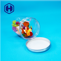 Pot de Conservation en Plastique Transparent Rond à Large Ouverture, de Qualité Alimentaire, Étanche, Sans BPA, pour Bonbons Sucrés, Snacks, avec Couvercle à Vis en Plastique