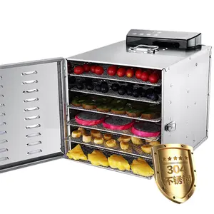 Máquina de secado de alimentos y frutas, secador de aire comercial de acero inoxidable grande para alimentos y verduras