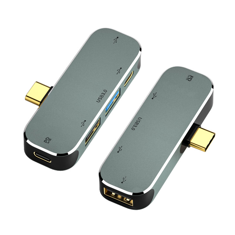 X4-USB3.0+deux USB2.0+deux TYPE-C 2.0 gris