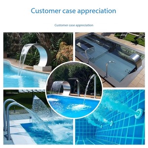 <span class=keywords><strong>Accessoires</strong></span> de <span class=keywords><strong>piscine</strong></span> de <span class=keywords><strong>spa</strong></span> de pulvérisation d'eau de jardin OEM cascade de <span class=keywords><strong>piscine</strong></span> en argent en acier inoxydable hors sol - Product Image 2