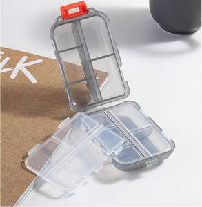 定制标志10格塑料每周药盒储物盒厚药盒便携式旅行药盒坚固材料 - Product Image 4