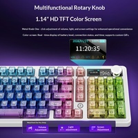 Teclado Mecánico Ajazz AK980 V2 Pro 98% Tri-Modo con Interruptores Intercambiables en Caliente, Pantalla TFT de 8K Hz y 10000 mAh para Juegos de PC