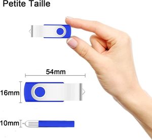 Gói của 10 8 GB <span class=keywords><strong>USB</strong></span> 2.0 <span class=keywords><strong>Flash</strong></span> Drive Memory Stick New nhựa lưu trữ xoay Pendrive đĩa cho máy tính xách tay/PC/xe 10 màu sắc tùy chọn - Product Image 2