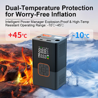 Démarreur de batterie et compresseur d'air 2-en-1 150 PSI portable pour moto, camion, voiture, gonfleur de pneus d'urgence avec arrêt automatique et écran numérique