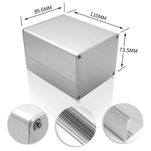 EBM Aluminum Extrusion Enclosure IP54 Control <b>Box</b> for Circuit Board Power Amplifier CNC Machined <b>Metal</b> Housing Hongfa HF-A-318 - Product Image 6