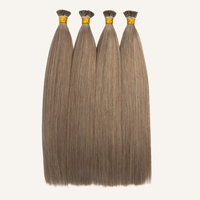 HAOHAO HAIR Extensions I-Tip en Cheveux Humains Vierges Brésiliens Remy 100% Single Drawn 12-32" Certifiées SGS Couleur Personnalisée Logo Vente en Gros