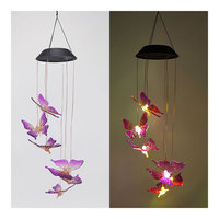 Lumière solaire de haute qualité à LED pour le vent belle lumière ornementale à changement de couleur produit en gros