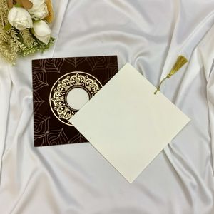 Cartes d'invitation de mariage en velours de luxe à thème Amour, faites à la main avec dorure à chaud et estampage or, vente en gros à bas prix - Product Image 3
