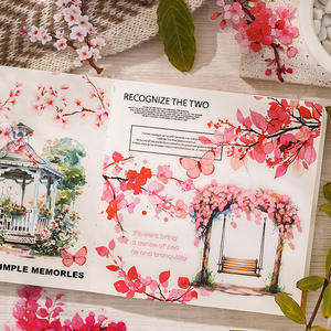 Paquete de Pegatinas Tsubaki Yumuno para Manualidades Creativas, 20 Hojas por Paquete, Papel Impreso Vintage para Scrapbooking - Product Image 3