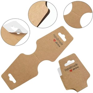 Necklace Display Cards Self Adhesive Jewelry Packaging Tags Keychain Bracelet Hair Accessories Fold Over Hanging Holder - Product Image 2