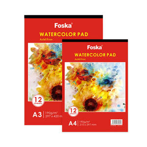 FOSKA 190GSM Papier <span class=keywords><strong>de</strong></span> haute qualité Portable pour réaliser un mini <span class=keywords><strong>livre</strong></span> d'aquarelle pour <span class=keywords><strong>de</strong></span> grandes peintures Pastels à l'huile <span class=keywords><strong>et</strong></span> croquis en plein air - Product Image 5
