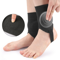 Attelle de cheville de compression stabilisatrice en polyester et coton, respirante et douce, avec coussinet, pour le soulagement de la douleur
