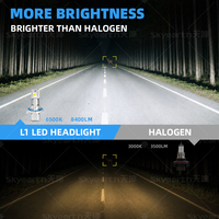 Ampoule de phare LED H13 haute puissance 70W 8400LM 6500K puce 7035 double faisceau large plage de tension vente en gros usine