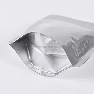 Bolsa de almacenamiento personalizada de varios tamaños para café, cierre al vacío de grado alimenticio, cierre con cremallera, sello térmico, embalaje de papel de aluminio con cremallera