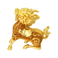 Nouvelle conception 2026 : Statues d'animaux Qilin en métal doré, Trophées, Médailles, Plaques, Cadeaux souvenirs, Décoration intérieure ; Styles modernes et anciens