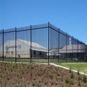 8FT Villa Ornamental Steel Fencing <strong>Posts</strong> 6FTX8FT Wrought Iron Railing Heat Treated <strong>Wood</strong> for Home Security Border Application - Product Image 6