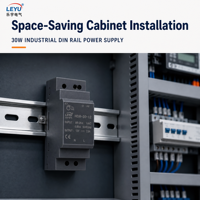 Catu Daya DIN Rail 24V 36W Catu Daya Switching Industri 85-264VAC Input AC Universal untuk Kabinet Kontrol