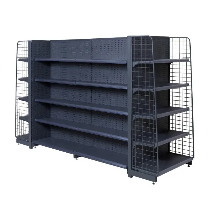 Customized Size Wire Metal Supermarket Shelves , Supermarket Shelving ,Supermarket Rack For Sale