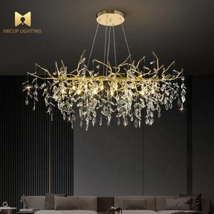 ضوء فاخر بعد الحداثة فندق الموضة غرفة نوم جو غرفة الطعام الشمال دائرة حلقة الكريستال الثريا - Product Image 4