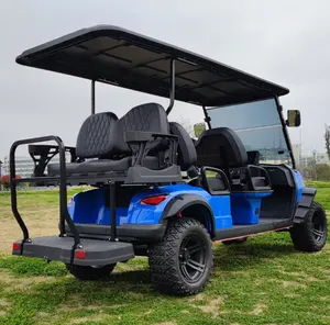 Vendita calda 4 + 2 posti elettrico potente Off Road legale Golf Cart con batteria al litio