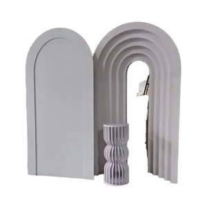 <span class=keywords><strong>Arche</strong></span> de mariage rectangulaire classique en PVC blanc avec socle, hauteur de 8 à 9 pieds et largeur de 4 à 5 pieds pour les décors de fête - Product Image 1