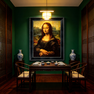 Reproducción de Obra Maestra renacentista famosa hecha a mano pintura al óleo Mona Lisa de <span class=keywords><strong>Leonardo</strong></span> <span class=keywords><strong>Da</strong></span> <span class=keywords><strong>Vinci</strong></span> - Product Image 4