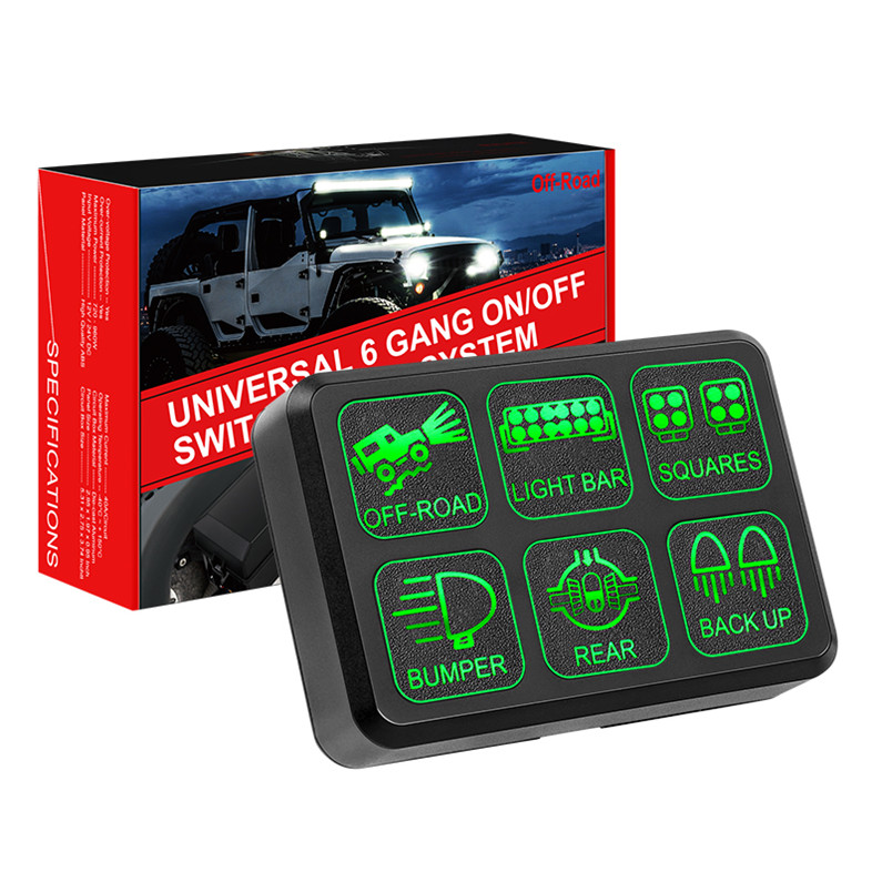 Водонепроницаемая светодиодная панель переключателя NOVA ON/OFF 6 gang