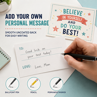 Cartes de notes d'encouragement personnalisées pour boîte à lunch pour enfants, lot de 30, sans duplication, réinscriptibles, à gratter thermosensible