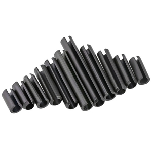 Black Carbon Steel Spring Straight Pins Slotted Split Dowel Sellock spring pins