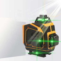 Niveau laser vert 4D 16 lignes de haute précision Outil de nivellement automatique à 360 degrés avec batterie rechargeable pour la construction