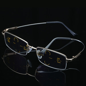 <span class=keywords><strong>Lunettes</strong></span> de lecture progressives en titane <span class=keywords><strong>semi</strong></span>-sans monture de haute qualité pour hommes - Product Image 2
