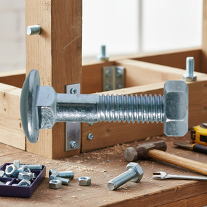TOOLSHOP Viti in Acciaio 4.8 con Dado Esagonale TTDE 12 X 100mm DIN 603/DIN 555 Zincate, Confezione da 50 Pezzi VIT0105 - Product Image 3