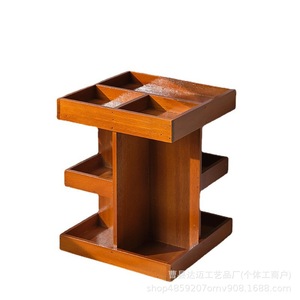 Wooden Cosmetic Storage Rack 3 Tier Rotating <b>Desktop</b> Organizer For Makeup Perfume Lipstick Bathroom Toiletries <b>Shelf</b> - Product Image 5