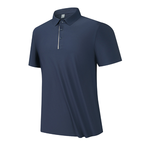 เสื้อยืดผู้ชายแห้งเร็ว ป้องกันแบคทีเรีย ลายพิมพ์ แขนสั้น ผ้าถักสแปนเด็กซ์/ไนลอน ปักลาย กอล์ฟ ยิม กีฬา มีกระเป๋า  รับสั่งทำ - Product Image 1