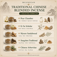 MUJINXUAN 20g Poudre d'encens naturelle 120 Mesh Bois d'agar Bois de santal Bois aromatique Parfum chinois mélangé pour la fabrication d'encens