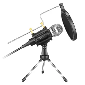 Mini kayıt kondenser mikrofon cep telefonu mikrofon 3.5mm Jack mikrofon bilgisayar PC için Karaoke mikrofon telefon için