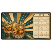 Vintage Bar Mat Retro Bar Runner Spill Resistant Bar Mat Calendar Print Bar Counter Rug