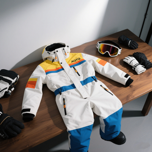 AQTQ personalizzato Unisex inverno sci e Snowboard bianco retrò a righe impermeabili antivento paio tute da neve <span class=keywords><strong>tuta</strong></span> <span class=keywords><strong>tuta</strong></span> da sci - Product Image 6