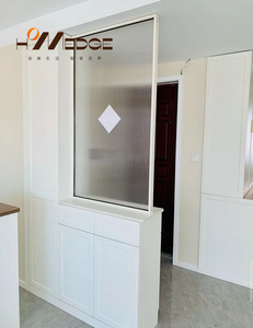 Gabinete de partición para el hogar de madera maciza, puertas opuestas, sala de estar, luz integrada montada en la pared, diseño moderno de lujo, resistente al agua - Product Image 6