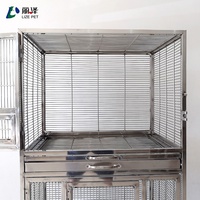 Cage à oiseaux de luxe en acier inoxydable 304 LIZE PET, grande cage à perroquets, style vintage, nichoir en métal, boîte de reproduction, tiroir, cage de reproduction pour moine