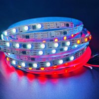 Bande LED flexible adressable programmable DMX, couleur de rêve, RGBIC Ws2811 Ws2812b DC 12V 24V SMD5050 60leds/m 10mm 5m/rouleau